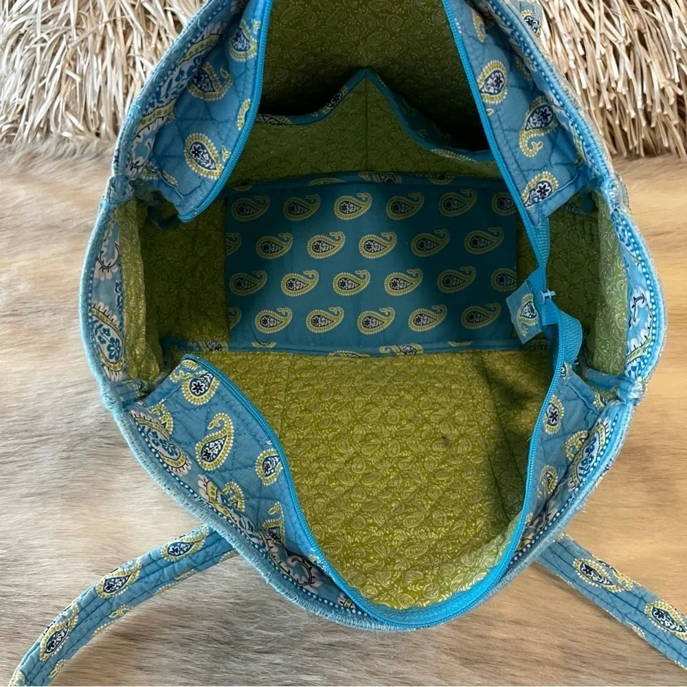 Vintage VERA BRADLEY Bermuda Blue 2005 Baby Bag Green Paisley Changing Pad Y2K